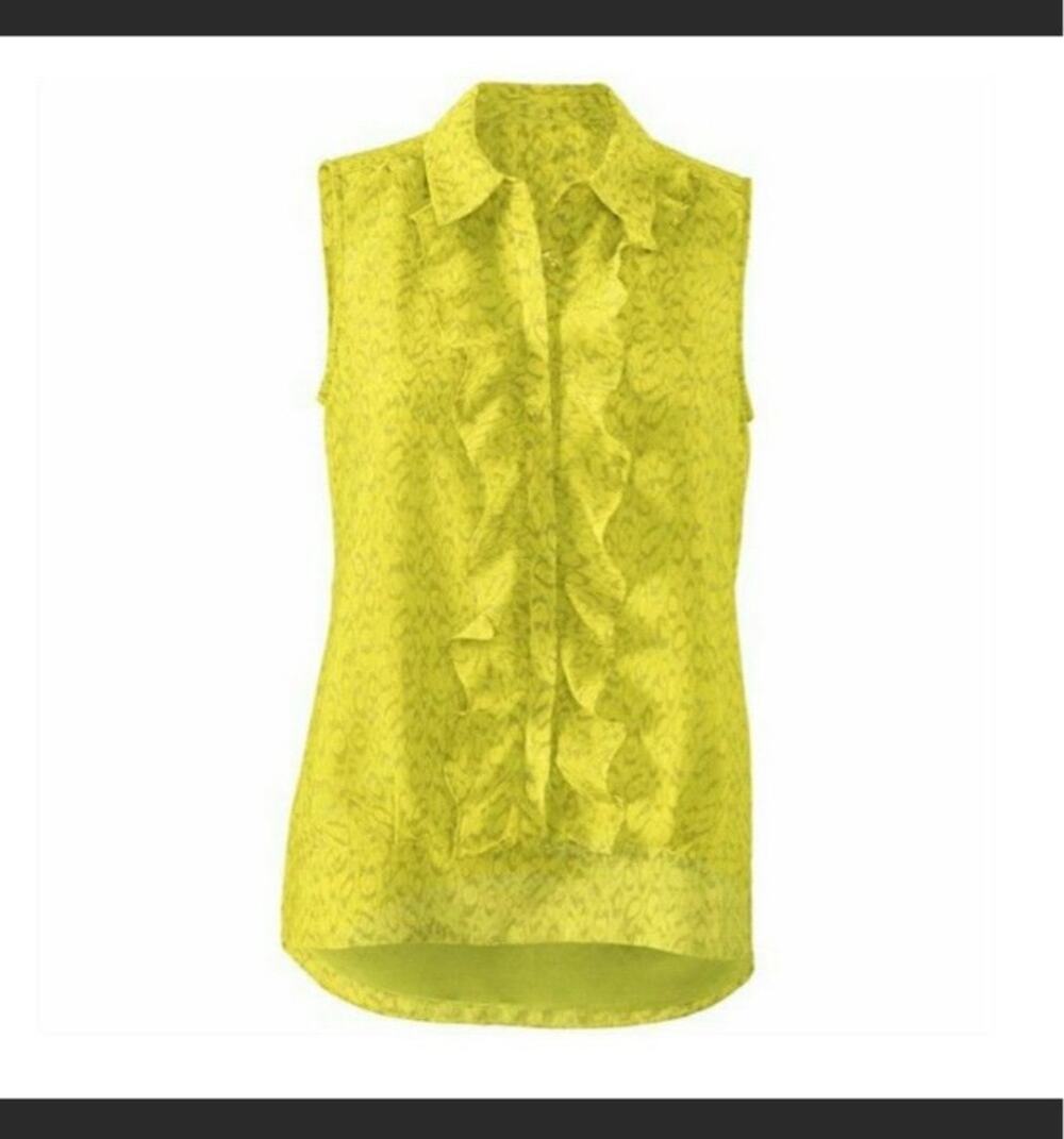 Cabi 3071 chartreuse reign top women’s size S